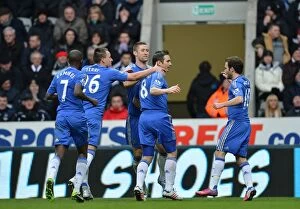 Images Dated 2nd February 2013: Frank Lampard's Striking Debut Goal: Chelsea's First at Newcastle United (February 2, 2013)