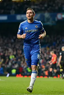 Frank Lampard's Triple: Chelsea Star Celebrates Third Goal Against Wigan (February 9, 2013)