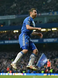 Frank Lampard's Triple: Chelsea Star's Euphoric Moment after Scoring the Third Goal vs. Wigan Athletic (February 9, 2013)