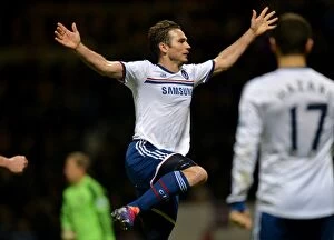 Images Dated 23rd November 2013: Frank Lampard's Triple Strike: Celebrating Chelsea's Third Goal Against West Ham United