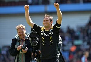 Images Dated 11th May 2013: Frank Lampard's Triumph: Chelsea's Euphoric Victory Celebration vs. Aston Villa (May 11, 2013)