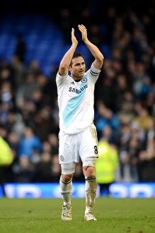 Images Dated 30th December 2012: Frank Lampard's Triumphant Acknowledgment: Chelsea's Barclays Premier League Victory at Everton's