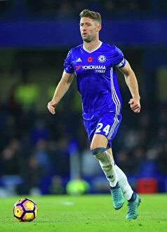 Football Soccer Full Length Collection: Gary Cahill in Action: Chelsea vs Everton - Premier League at Stamford Bridge
