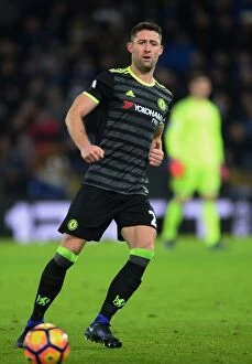 Images Dated 14th January 2017: Gary Cahill in Action: Premier League 2017 - Chelsea vs Leicester City (Away)