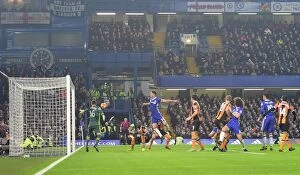 Images Dated 22nd January 2017: Gary Cahill Scores His Second Goal: Chelsea vs. Hull City, Premier League