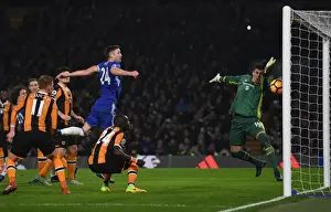 Images Dated 2017 January: Gary Cahill Scores His Second Goal: Chelsea's Victory Over Hull City