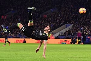 Images Dated 14th January 2017: Gary Cahill's Daring Overhead Kick: Leicester City vs. Chelsea, Premier League