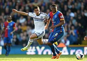 Images Dated 29th March 2014: Hazard vs. Dikgacoi: A Battle in the Premier League - Crystal Palace vs. Chelsea at Selhurst Park