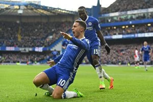 Images Dated 4th February 2017: Hazard's Brilliant Brace: Chelsea Edge Past Arsenal 2-1