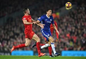 Images Dated 31st January 2017: Henderson Halted Matic: Liverpool's Defensive Triumph Over Chelsea at Anfield