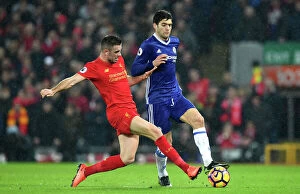 Images Dated 31st January 2017: Henderson vs. Alonso: A Premier League Rivalry Ignites at Anfield