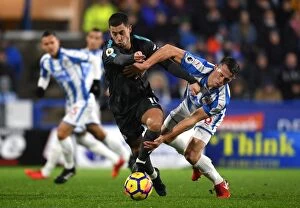 Images Dated 12th December 2017: Huddersfield vs. Chelsea: Eden Hazard Faces Off Against Jonathan Hogg