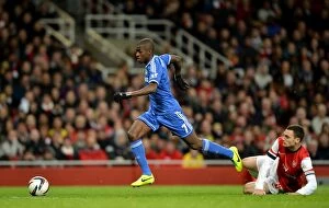 Images Dated 29th October 2013: Intense Battle for Ball Possession: Ramires vs. Vermaelen, Arsenal vs. Chelsea, Capital One Cup