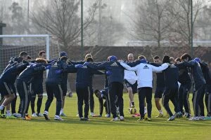 Training Pictures Collection: Intense Chelsea FC Training at Cobham Ground, January 2013