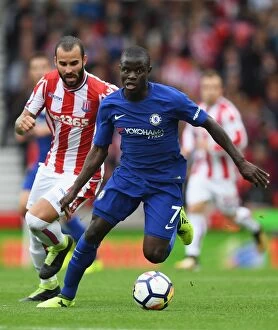 Away Collection: Intense Rivalry: Jese vs. Kante - Stoke City vs. Chelsea's Battle in the Premier League