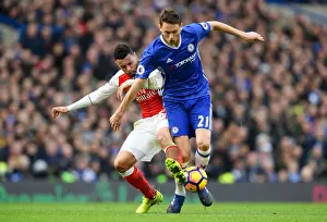 Intense Rivalry: Matic vs. Coquelin - A Football Battle at Stamford Bridge: Chelsea vs. Arsenal