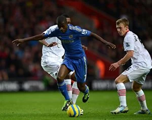 Images Dated 5th January 2013: Intense Rivalry: Ramires vs. Do Prado - A FA Cup Battle between Southampton and Chelsea