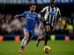 Images Dated 8th February 2014: Intense Rivalry: Salah vs. Sissoko - Chelsea vs. Newcastle United (8th February 2014)
