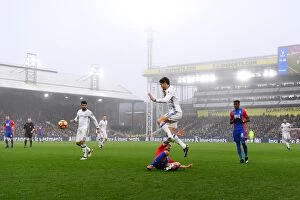 Images Dated 17th December 2016: Intense Tackle: Cabaye vs Alonso - Premier League Rivalry at Selhurst Park