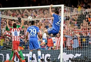 Chelsea v Atletico Madrid 30th April 2014 Collection: Ivanovic's Heart-Stopping Miss: A Game-Changing Moment in Chelsea's UEFA Champions League
