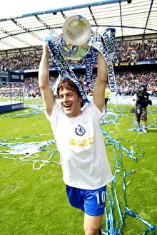 Joe Cole's Triumphant Premier League Victory Celebration with Chelsea FC: Champions 2005-2006 vs Manchester United at Stamford Bridge