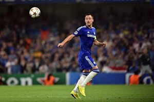 Images Dated 17th September 2014: John Terry in Action: Chelsea vs. Schalke 04, 2014 Champions League at Stamford Bridge