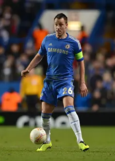 European Matches 2012-2013 Season Prints: John Terry: Chelsea Captain Leads Team to Europa League Victory over Sparta Prague at Stamford Bridge (2013)