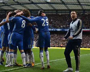 John Terry and Frank Lampard: Celebrating the First Goal Against West Ham United at Stamford Bridge, Barclays Premier League