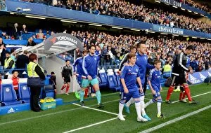 October 2015 Collection: John Terry Leads Chelsea Out in Premier League Showdown Against Southampton (October 2015)