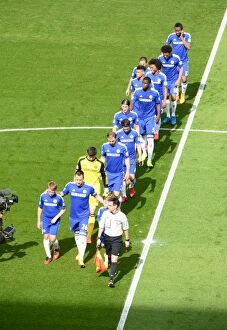 Images Dated 10th May 2015: John Terry Leads Chelsea Out at Stamford Bridge: Premier League Clash Against Liverpool 2014-2015