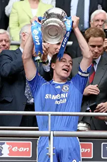 John Terry Lifts the FA Cup: Chelsea's Triumph in the 2007 FA Cup Final against Manchester United at Wembley Stadium
