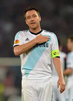 European Matches 2012-2013 Season Prints: John Terry: Reflecting on the Intense Semi-Final Battle - Chelsea vs
