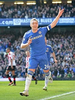 John Terry Collection: John Terry's Four-Goal Blitz: Chelsea's FA Cup Victory Over Brentford (17th February 2013)