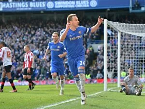 John Terry Collection: John Terry's Four-Goal Onslaught: Chelsea's FA Cup Triumph over Brentford at Stamford Bridge