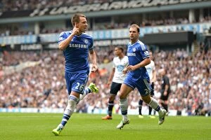 Images Dated 28th September 2013: John Terry's Thrilling Goal: Chelsea's Game-Changing Strike Against Tottenham Hotspur (BPL 2013)