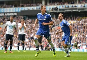 Images Dated 28th September 2013: John Terry's Thrilling Goal: Chelsea's First Strike Against Tottenham Hotspur (BPL 2013)