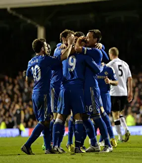 Fulham V Chelsea 17th April 2013 Prints: John Terry's Triple: Chelsea's Third Goal Celebration vs. Fulham (April 17, 2013)