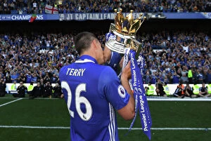 Images Dated 21st May 2017: John Terry's Triumph: Chelsea Clinch Premier League Title vs Sunderland