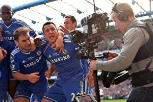 Football Chelseafcexclusive Collection: John Terry's Winning Goal Celebration: Chelsea vs. Everton (February 22, 2014, Stamford Bridge)