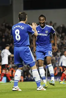 Chelsea V Fulham 21st September 2013 Prints: Jon Obi Mikel's Jubilant Moment: Chelsea's Second Goal Against Fulham (September 21)