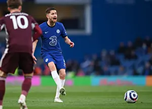 Club Soccer Prints: Jorginho of Chelsea in Action against Leicester City - Premier League, London, 2021