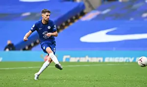 03.10.20 - Chelsea V Crystal Palace (Home) Prints: Jorginho Scores Chelsea's Fourth Goal in Empty Stamford Bridge Against Crystal Palace (Premier League)