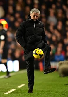 Chelsea v West Ham United 29th January 2014 Collection: Jose Mourinho in Command: Chelsea Boss Directs Team at Stamford Bridge vs