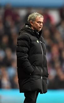 Images Dated 15th March 2014: Jose Mourinho Leads Chelsea at Villa Park during BPL Clash against Aston Villa (15th March 2014)