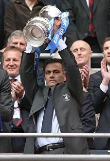 Images Dated 19th May 2007: Jose Mourinho Lifts FA Cup: Chelsea's Triumph over Manchester United at Wembley (FA Cup Final 2007)