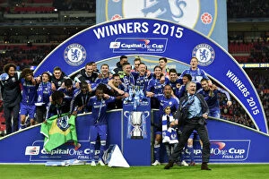 Images Dated 1st March 2015: Jose Mourinho's Triumph: Chelsea's Carling Cup Victory over Tottenham at Wembley Stadium