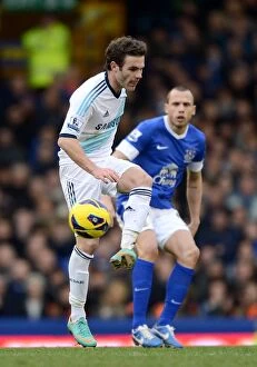 Images Dated 30th December 2012: Juan Mata in Action: Everton vs. Chelsea, Premier League Rivalry at Goodison Park