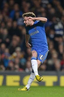 Images Dated 14th March 2013: Juan Mata Scores First Goal: Chelsea's Victory in Europa League Clash vs