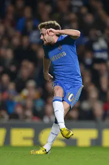 European Matches 2012-2013 Season Prints: Juan Mata Scores First Goal: Chelsea's Victory in Europa League Clash vs