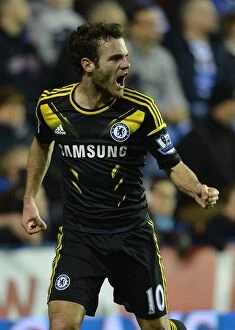 Images Dated 30th January 2013: Juan Mata's Thrilling First Goal: Chelsea vs. Reading (January 30, 2013)